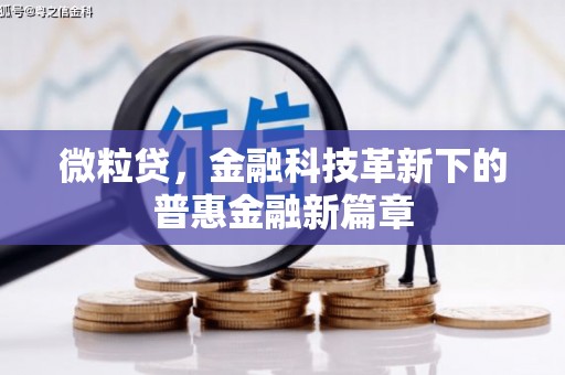 渭城微粒贷，金融科技革新下的普惠金融新篇章