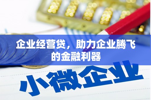 渭城企业经营贷，助力企业腾飞的金融利器