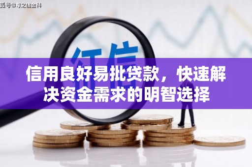 渭城信用良好易批贷款，快速解决资金需求的明智选择
