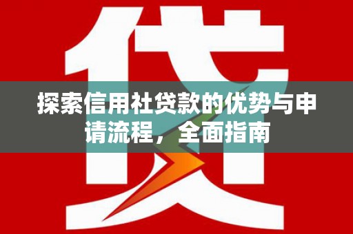 渭城探索信用社贷款的优势与申请流程，全面指南
