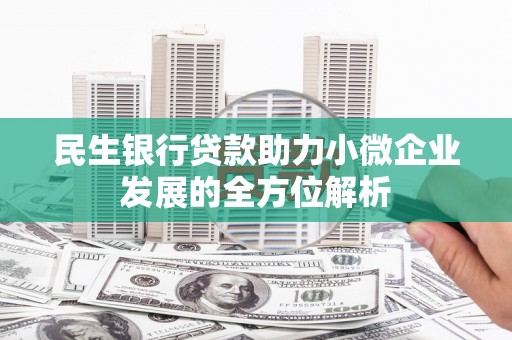 渭城民生银行贷款助力小微企业发展的全方位解析