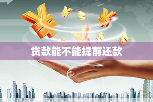 渭城贷款能不能提前还款