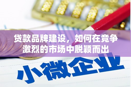 渭城贷款品牌建设，如何在竞争激烈的市场中脱颖而出