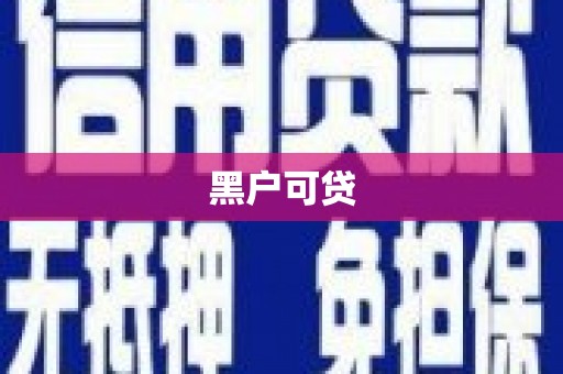 渭城黑户可贷