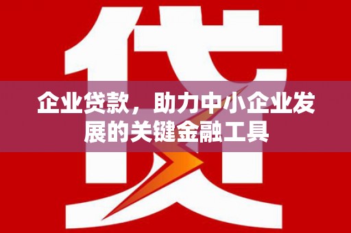 渭城企业贷款，助力中小企业发展的关键金融工具