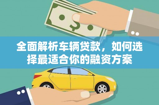 渭城全面解析车辆贷款，如何选择最适合你的融资方案