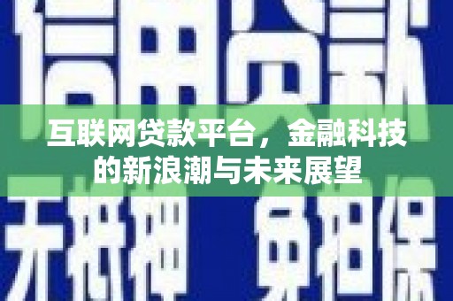 渭城互联网贷款平台，金融科技的新浪潮与未来展望