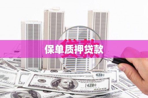 渭城保单质押贷款