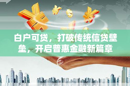 渭城白户可贷，打破传统信贷壁垒，开启普惠金融新篇章