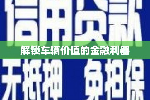 渭城解锁车辆价值的金融利器